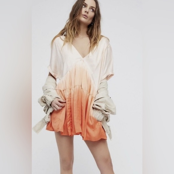 Free People Sun Up Ombré Mini Dress - Size S - Picture 2 of 4